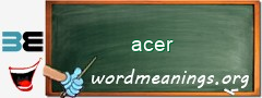 WordMeaning blackboard for acer